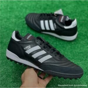 Adidas Mundial Team Low Mens Turf Soccer Shoes Cleats Black